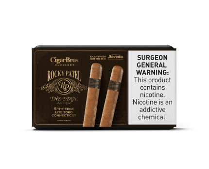 Rocky Patel Edge By CigarBros Cigars CigarBros 5ct Rocky The Edge Toro Connecticut + 5% Discount + FREE Humidor