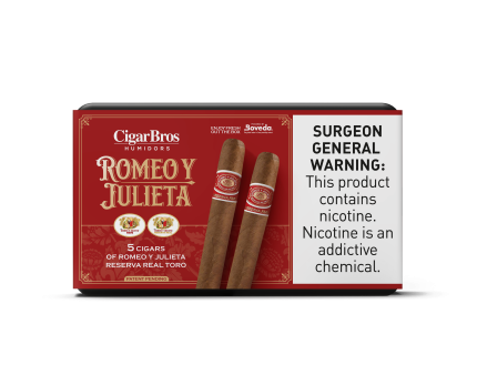 Romeo y Julieta Reserva Real by CigarBros Cigars CigarBros 5ct Romeo Y Julieta Reserva Real + 5% Discount + FREE Humidor 