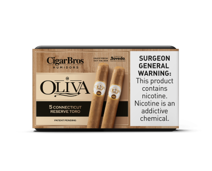 Oliva Connecticut Reserve by CigarBros Cigars CigarBros 5ct Oliva Connecticut Reserve Toro + 5% Discount + FREE Humidor