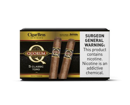 Quorum by CigarBros Cigars CigarBros 5ct Quorum Toro Classic + 5% Discount + FREE Humidor