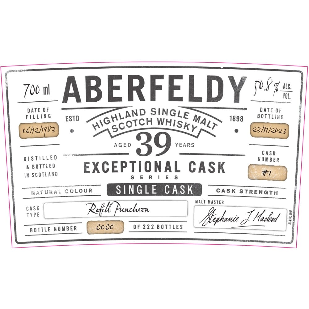 BuyAberfeldy39YearOldExceptionalCaskSeriesOnline Aberfeldy 39 Year Old Exceptional Cask Series - Image 1