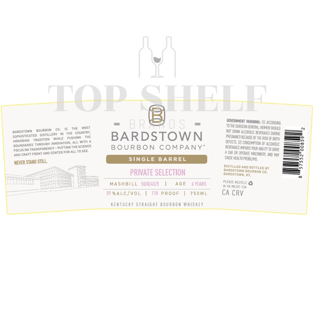 BuyBardstownBourbonSingleBarrelPrivateSelectionBourbonOnline Bardstown Bourbon Single Barrel Private Selection - Image 1