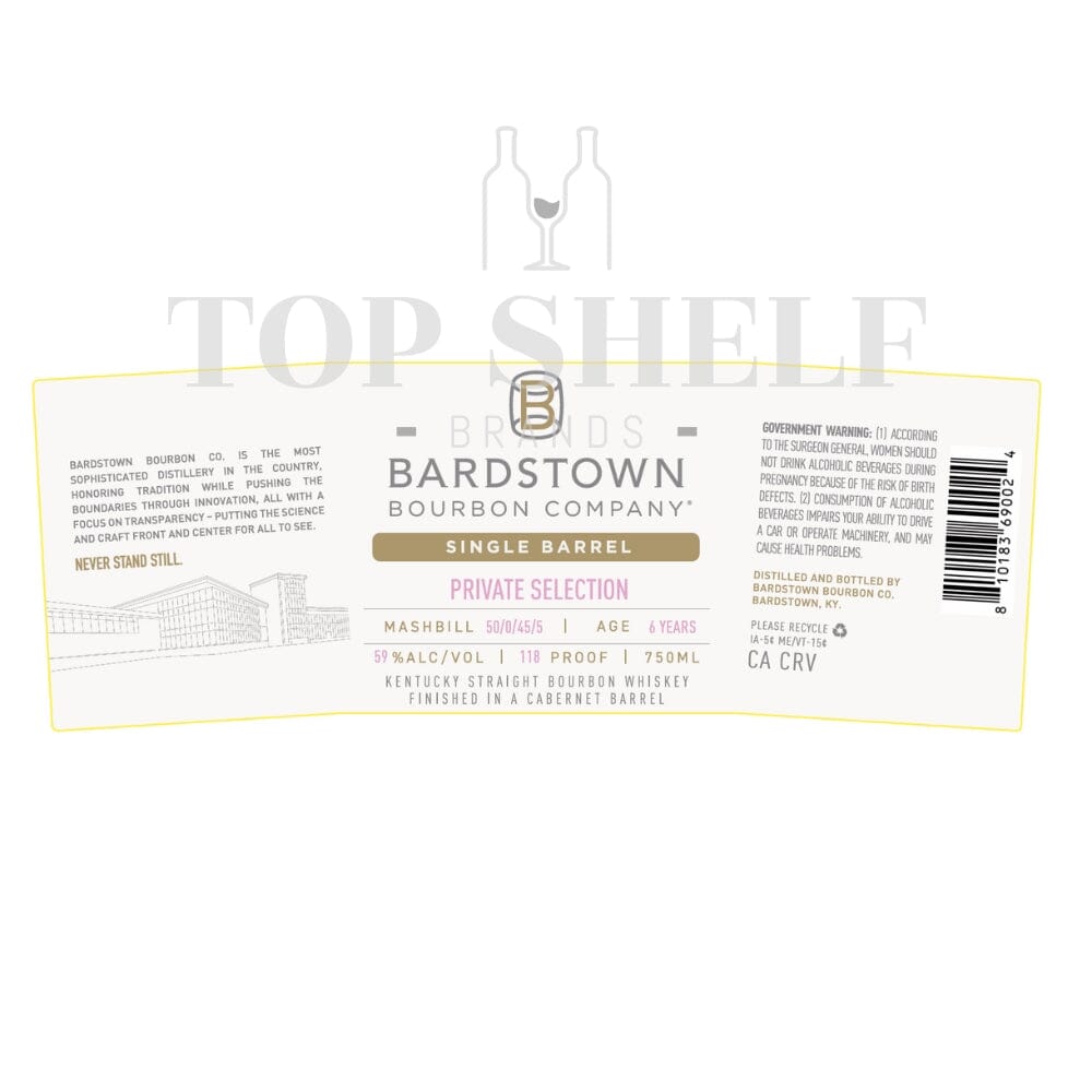 BuyBardstownPrivateSelectionBourbonFinishedinCabernetBarrelOnline Bardstown Bourbon Private Selection Finished in Cabernet Barrels - Image 1
