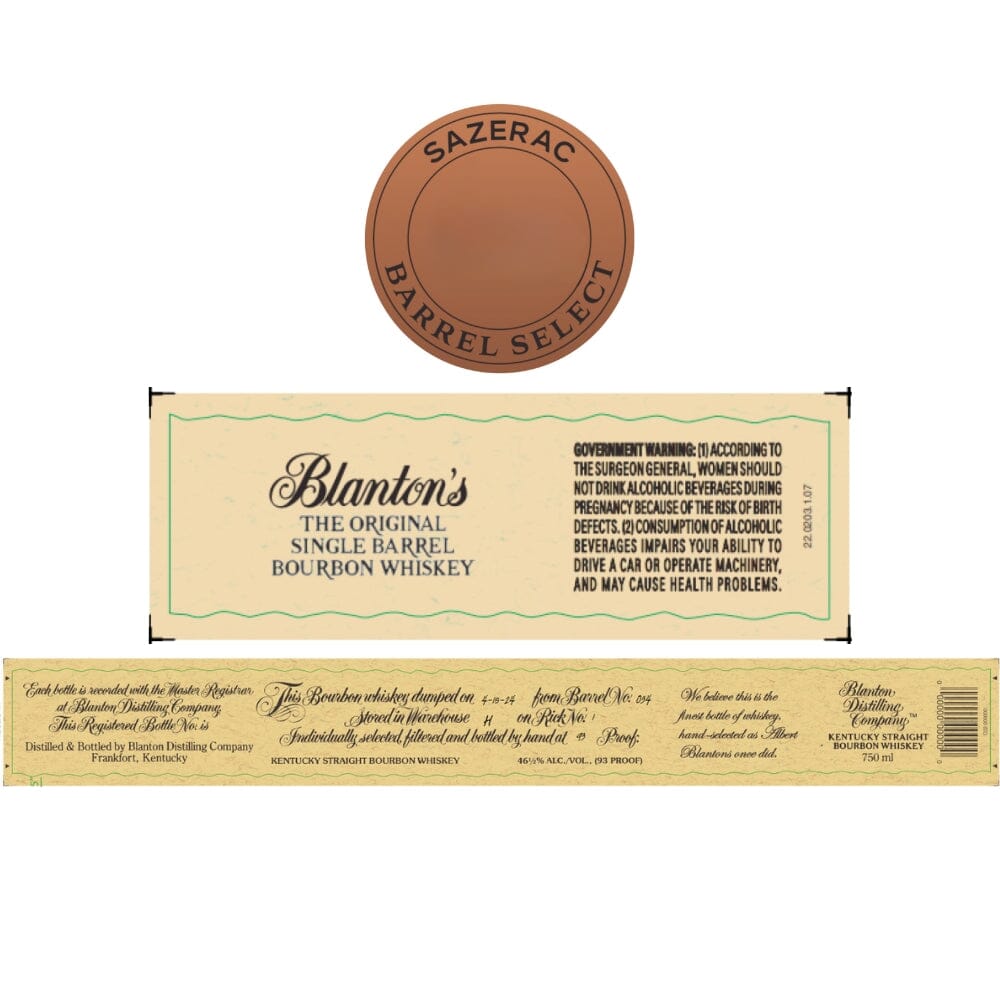 BuyBlanton_sSingleBarrelBourbonSazeracBarrelSelectOnline Blanton’s Single Barrel Bourbon Sazerac Barrel Select - Image 1
