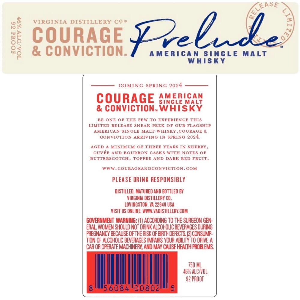 BuyCourage_ConvictionPreludeAmericanSingleMaltOnline Courage & Conviction Prelude American Single Malt - Image 1