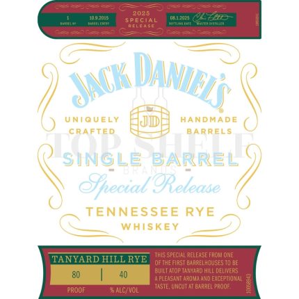 Jack Daniel’s Special Release 2025 Tanyard Hill Rye