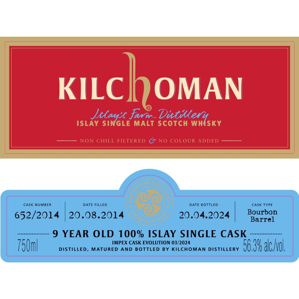 BuyKilchoman9YearOldImpExCaskEvolution03_2024Online Kilchoman 9 Year Old ImpEx Cask Evolution 03/2024 - Image 1