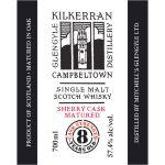 Kilkerran 8 Year Old Sherry Cask Matured 57.4 Proof - Image 2