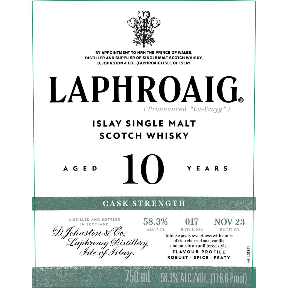 BuyLaphroaig10YearOldCaskStrengthBatch017Online Laphroaig 10 Year Old Cask Strength Batch 017 - Image 1