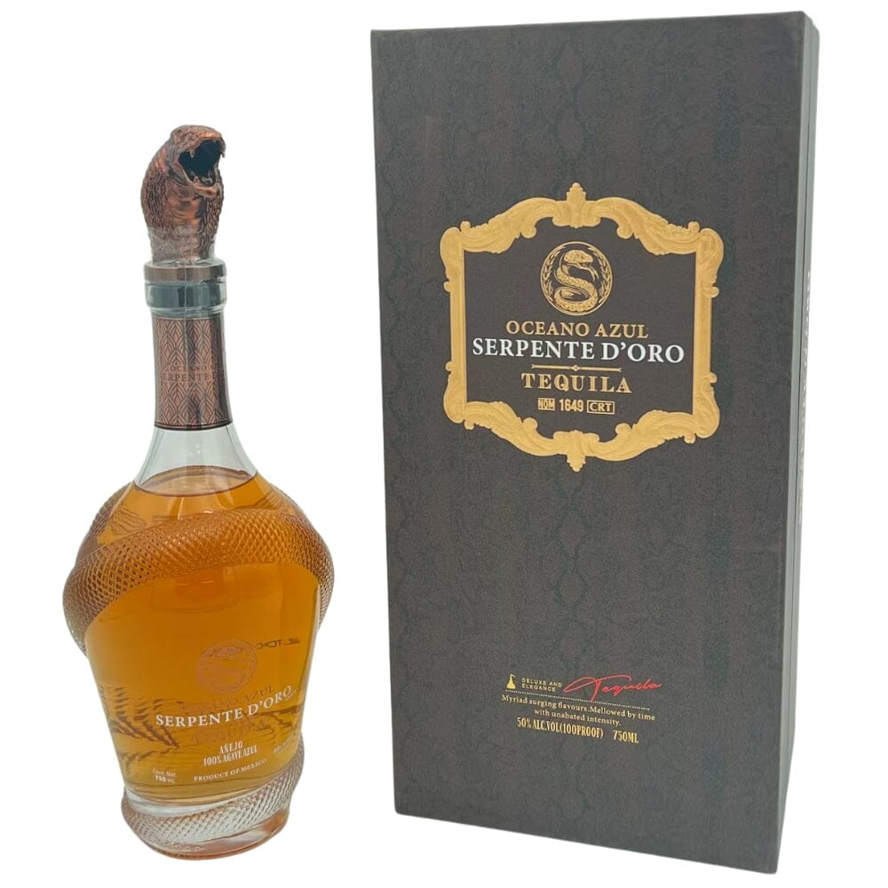 BuyOceanoAzulSerpenteD_oroAnejoTequilaOnline Oceano Azul Serpente D'oro Añejo Tequila - Image 1