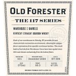 Old Forester The 117 Series Warehouse I Barrels Straight Bourbon - Image 2