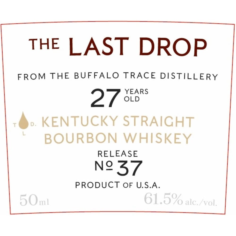 BuyTheLastDropReleaseNo.37BuffaloTraceBourbon50mlOnline The Last Drop Release No. 37 Buffalo Trace Bourbon 50ml - Image 1