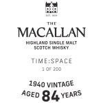 The Macallan Time Space 84 Year Old 1940 Vintage - Image 5