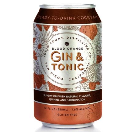 You & Yours Distilling Blood Orange Gin & Tonic 4PK