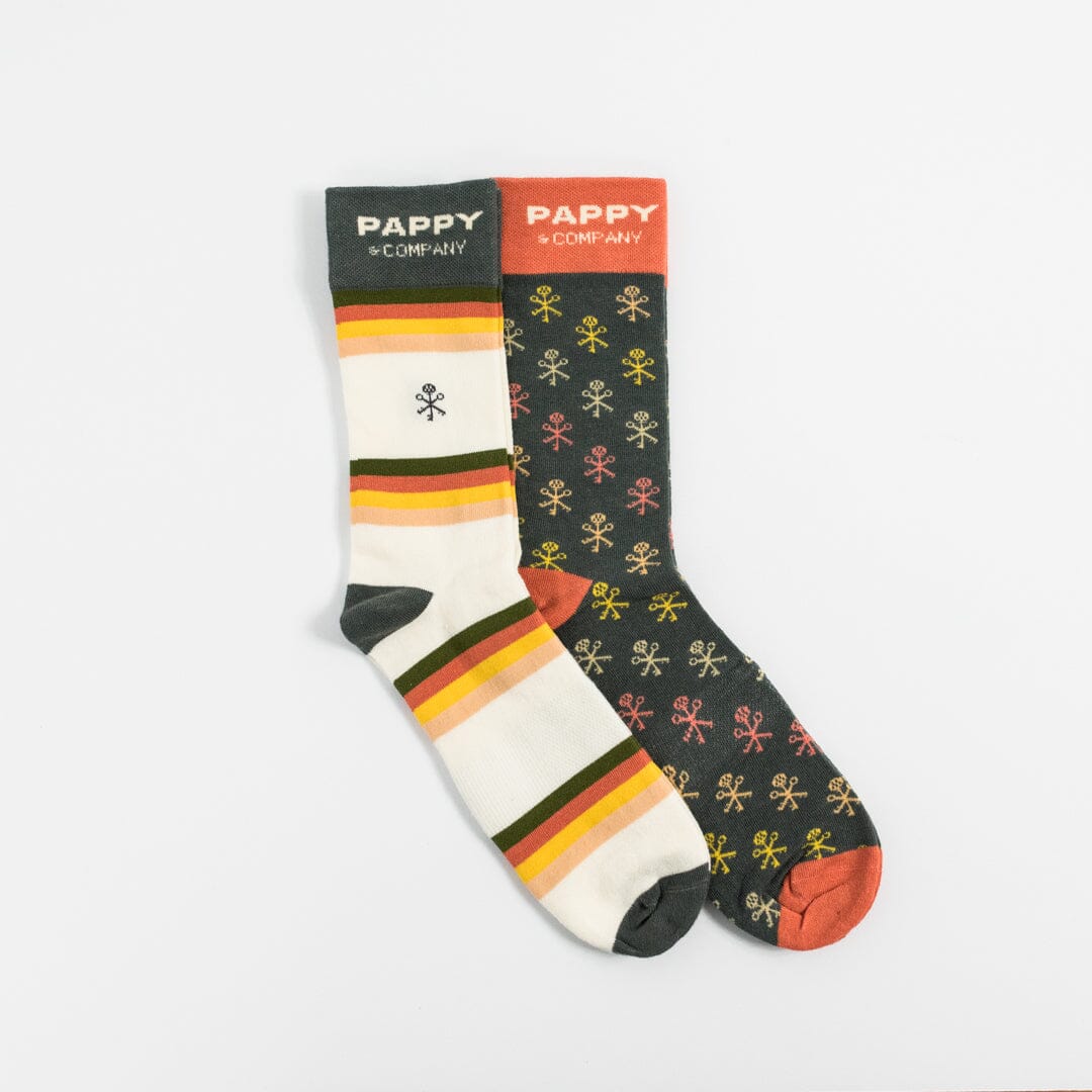 November23Product1080x1080-14 Pappy & Company Keys & Stripes Sock Set Apparel & Gear Pappy & Company Small/Medium (Women's 6-9.5/Men’s 5-8)