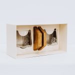 Pappy & Company Spinning Glass Set with Barrel Stave Coasters - Image 3