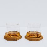 Pappy & Company Spinning Glass Set with Barrel Stave Coasters - Image 6