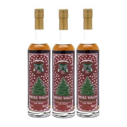 Smoke Wagon Straight Bourbon Christmas 2022 Limited Edition Straight Bourbon Whiskey Smoke Wagon Bourbon 3 Pack
